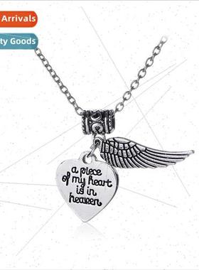 jewelry new letters apcs My Heart Is In Heaven love wings ne