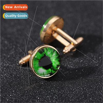 Alloy Round Time Gemstone Cufflinks Devil Eye Cufflinks Men