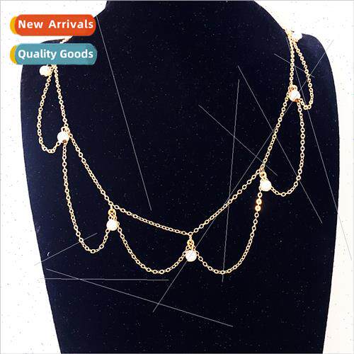 Europe ladies bohemian metal waist chain necklace dual-use p