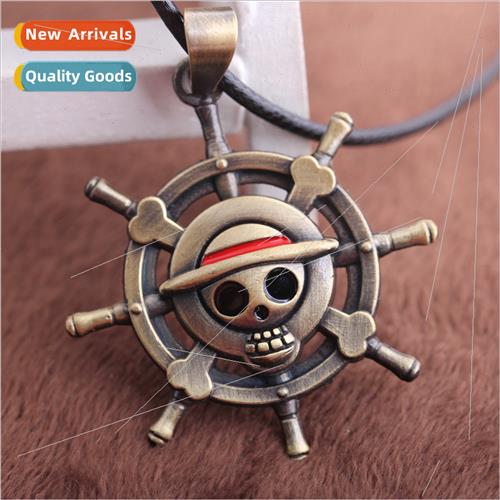 Anime  One Piece King of Thieves rudder logo alloy necklace