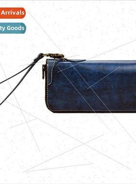 Hand rubbed color men horizontal square wallet clashing unis