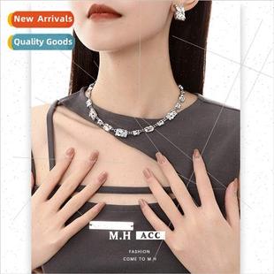 quadrilateral simple necklace splicing cold female Geometric