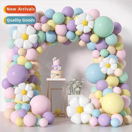 ttle Daisy Macaron Balloon Garland Arch Set Baby Daisy Theme