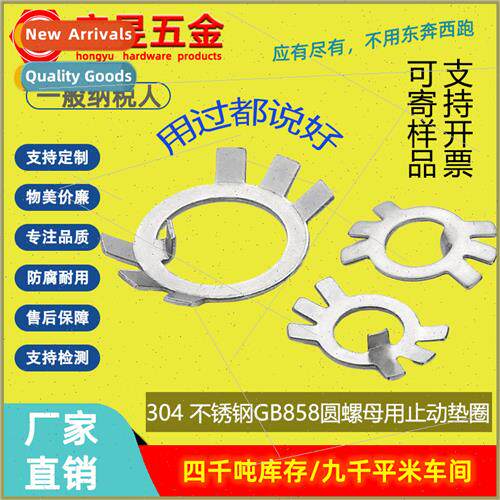 304 Round Nut Stop Washer GB858 Stop Retaining Ring M10 to M