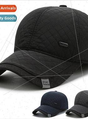 Middle-aged elderly winter hat men ear protection duck tongu