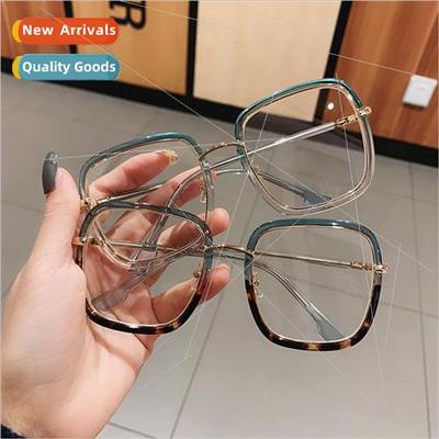 square eyeglasses frame female myopia can be equipped degree