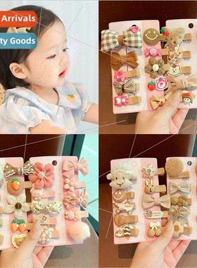 Baby hair clips baby cute not hurt hair winter new headdress