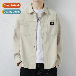 long corduroy shirt lapel sleeved fall hundred new 2023