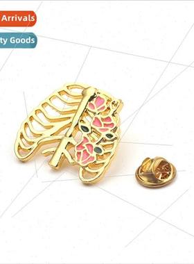Fashion Halloween Heart Skeleton Nerve Alloy Brooch Clothes