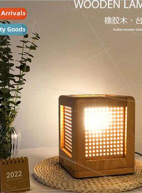 Scandinavian solid wood bedroom bedside table lamp warm roma