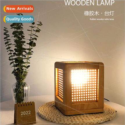 Scandinavian solid wood bedroom bedside table lamp warm roma