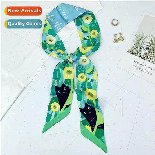 2022 Korean  new fall winter simulation silk small silk scar