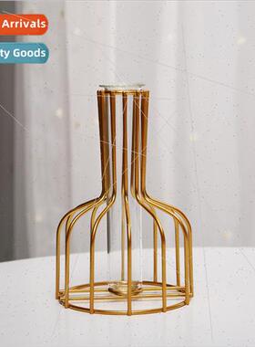 Scandinavian minimalist hollowed out iron vase ornaments hom