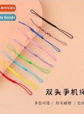 Double head cell phone rope pure handmade weaving diy bracel