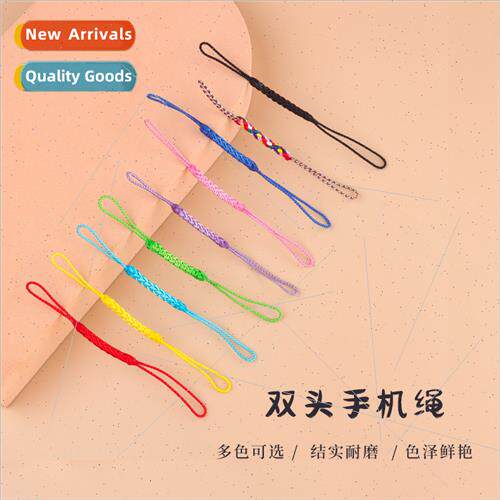 Double head cell phone rope pure handmade weaving diy bracel