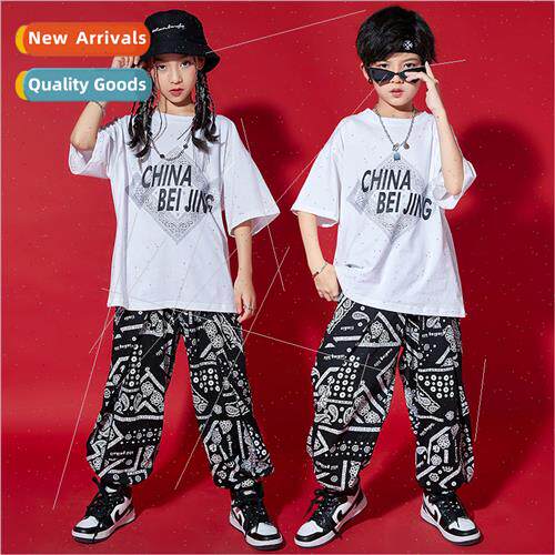 Childrens cheerleading dance permance clothes Chinese  set d