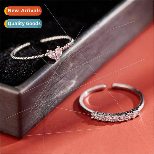 Korea love zirconia set ring female hundred wh index finger