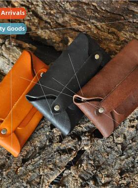 Card Case Retro Men Women Japan Pure Leather Multi-color Han