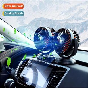 Dual Head Fan Car Turnable F621 Rotatable Flash