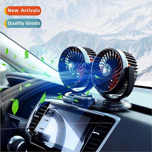 Car Flash F621 Car Dual Head Fan Rotatable Turnable Head 5v