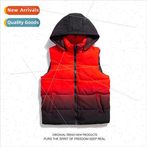Fashion cotton vest men autumn winter thickening down cotton