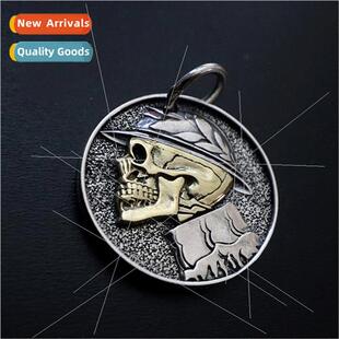 Hip Hop Skull Creative Wanderer Coin Pendant适用Men Women Wa