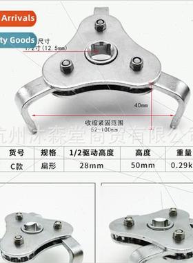 Three-jawed filter wrench wards backwards oil filter change