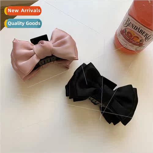 Korea ins black bow grab clip Korea back head elegant large
