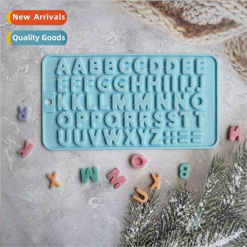 Letter chocolate 452 biscu candy silicone mold mousse pastry