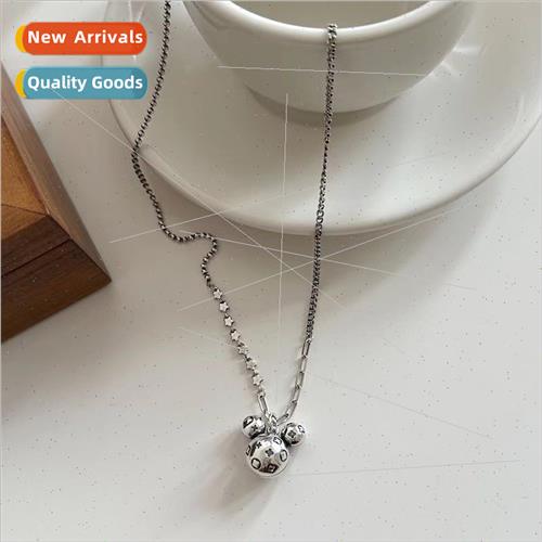 New retro do old old flower Mickey head star mouse necklace