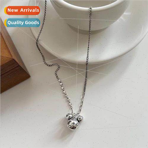 New retro do old old flower Mickey head star mouse necklace
