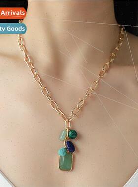 2024 spring summer new color pendant necklace female Europe