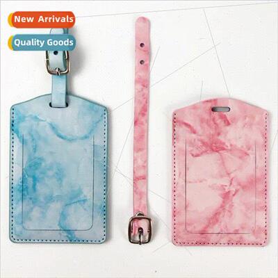 Marble grain multi-color can be ized LOGO luggage tag oil ed