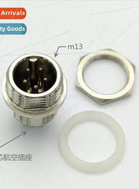 Aviation socket GX12-5 male 5 pole connector socket all meta