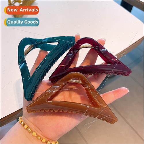 simple fashion triangle large hair grip acetic acrylic Moran