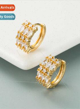 2021 Europe new earrings earrings female INS fashion copper