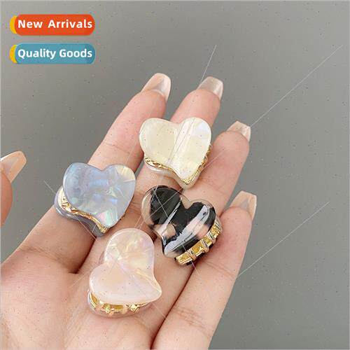 ins acetate leopard hair clips female small size grasp clip