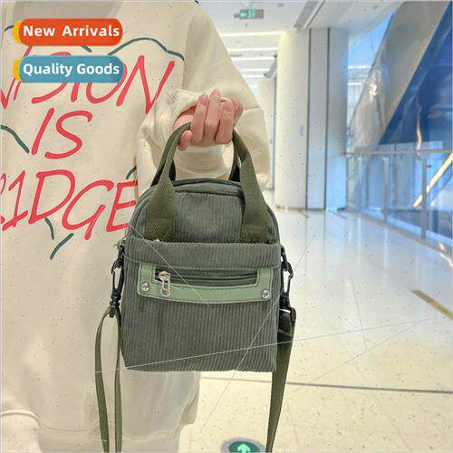 Corduroy small square bag female new simple ladies shoulder
