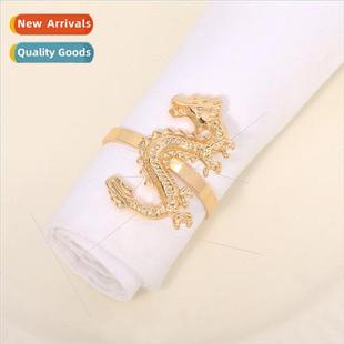 napkin clasp gray Europe wolf bear animal brown New stallion