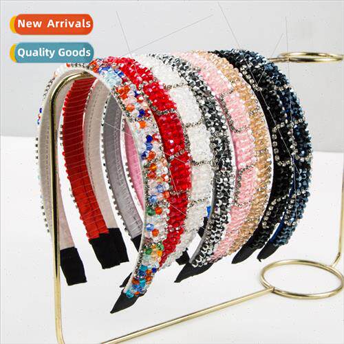Hair bands Europe hand-woven beads diamonds fine edge headba