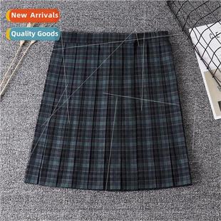 Superior Length Student Seaweed Skirt Plaid Unim