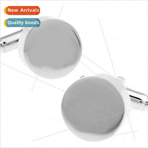 Vegan Metal Series Glossy Round Cufflinks Personalized Men s