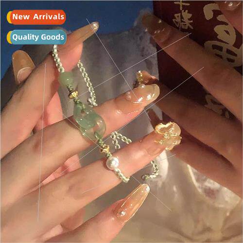 Ring Ring Double Ring Peace Buckle Bracelet Women Jade Niche