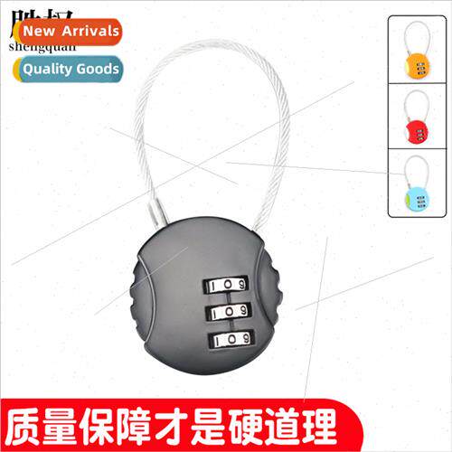 Steel wire round combination lock luggage gym pool closet co