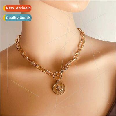 Europe fashion stacking wear wind alloy chain sweater chain