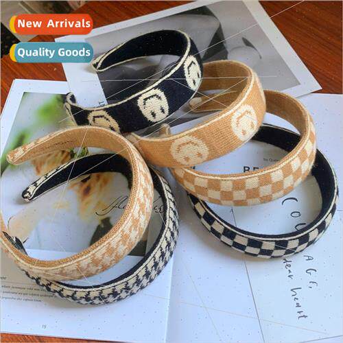 Autumn winter plush checkerboard checkerboard sponge hair ba