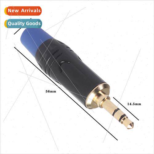 Gold-plated 3.5mm stereo audio cable DIY soldering plug Car