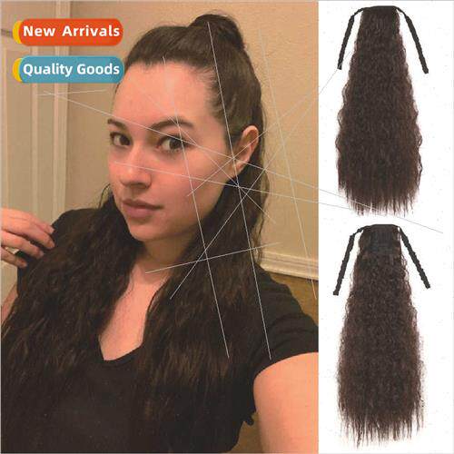 Wig Medium Long Ponytail Women Uncut Tied Corn Hot Ponytail