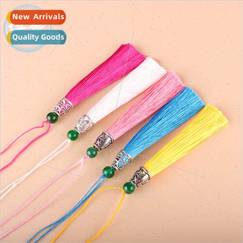 Chalcedony tassel spike diy handmade woven Chinese knot tass
