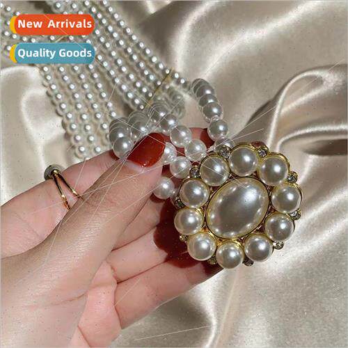 Belt female decorative Korean new ins belt pearl elastic ver
